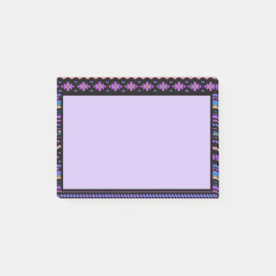 Lila tribal design post-it block
