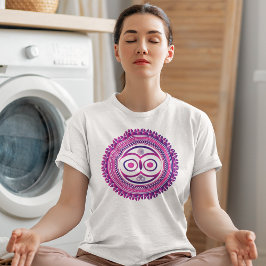 Lila Tribal Mandala Mask Grafisk T Shirt