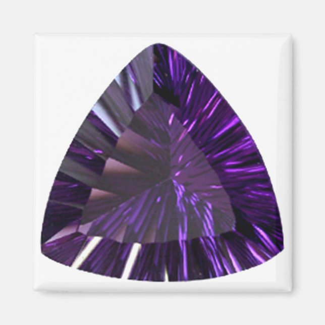 Lila Tribiljon Amethyst Gemstone Magnet (Framsidan)