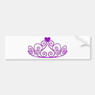 LILA TRINCESS TIARA GRAPHIC KRONA ANPASSADE BILDEKAL