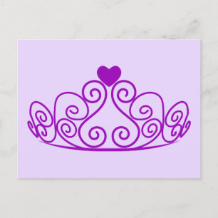 LILA TRINCESS TIARA GRAPHIC KRONA ANPASSADE P VYKORT
