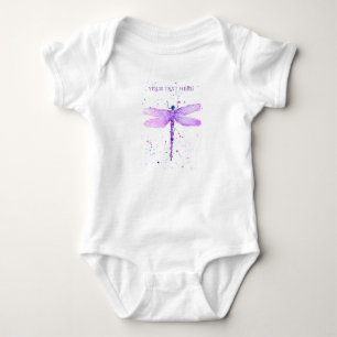 Lila trollslända akvarell flickaktig söt t shirt