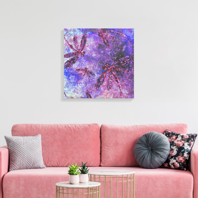 Lila Trollsländas Dröm Canvastryck (Insitu (Vardagsrum))