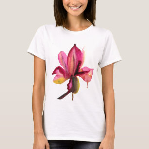 Lila Tropisk blomma med orkidéfärg Tee