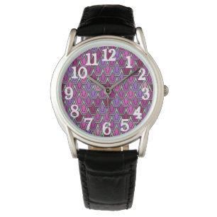 Lila Tulip Fält Armbandsur