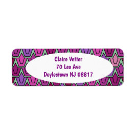 Lila Tulip Fält Returadress Etikett