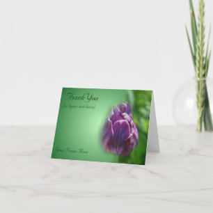 Lila Tulip Flower Nature Tack Kort