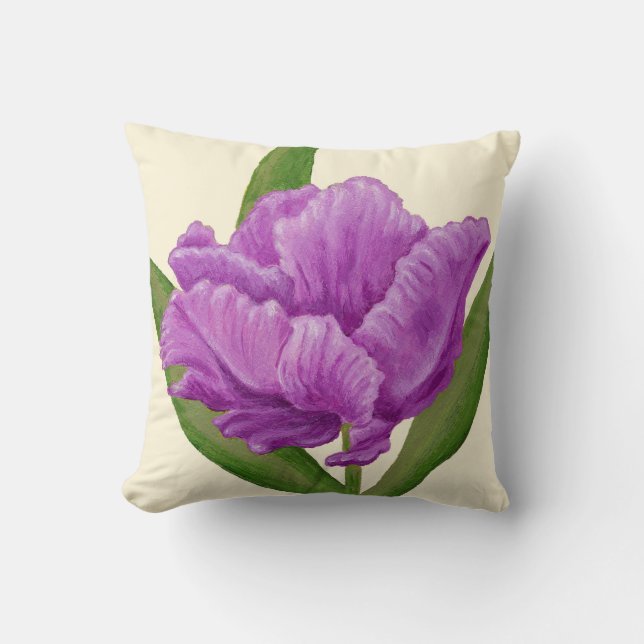Lila Tulip-kuddar Kudde (Framsida)