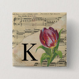 Lila Tulip Lakan Music Monogram Initial K Knapp