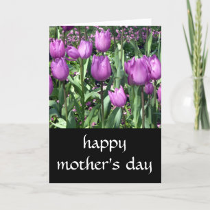 lila tulip mors dag kort