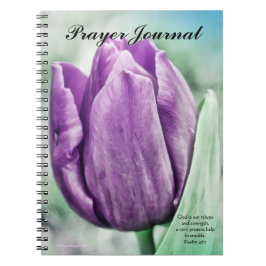Lila Tulip Prayer Journal Anteckningsbok