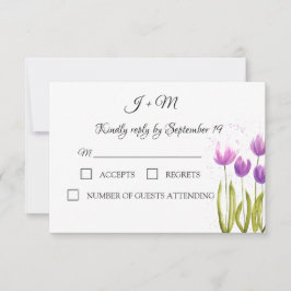 Lila Tulips Blommigt blommor Vår bröllop OSA