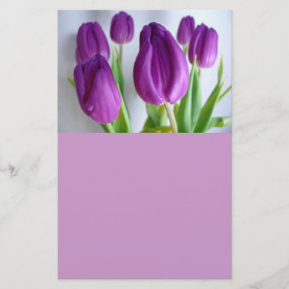 Lila Tulips Brevpapper