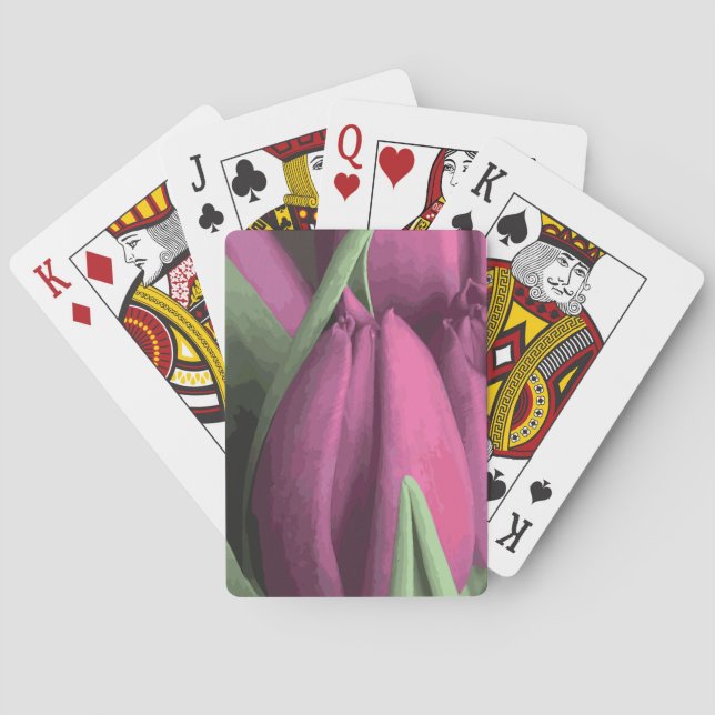 Lila Tulips Casinokort (Baksidan)