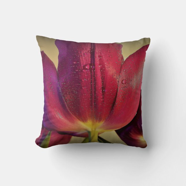 Lila Tulips   Kudde (Framsida)