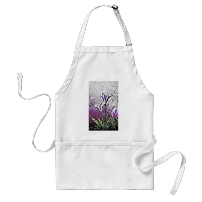 Lila Tulips - Painting Art Aprons Förkläde (Framsidan)
