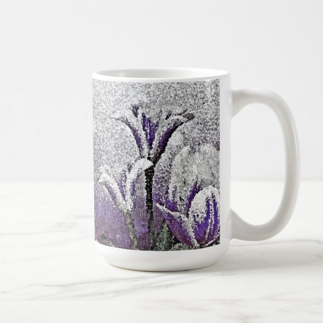 Lila Tulips - Painting Art Mugg (Höger)