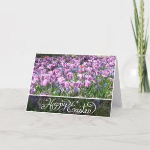 Lila Tulips Påsk-kort Helgkort
