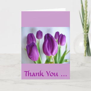 Lila Tulips Tack Kort