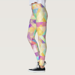 Lila Turcos Blue Grönt Rosa Art Mönster Leggings