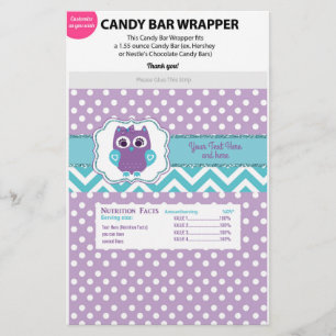 Lila Turcos Uggla Chocolate Wrapper Pub Shower