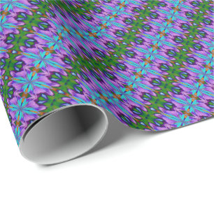 Lila Turcouise Grönt Abstract Design Presentpapper