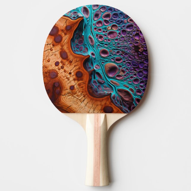 Lila Turkvoise Art Ping Pong Paddle Pingisracket (Framsidan)