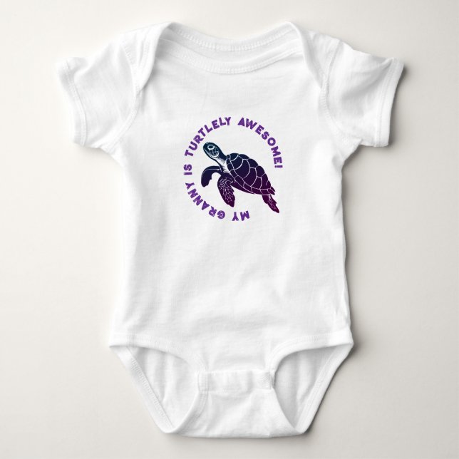 Lila Turtle GRANNY T Shirt (Framsida)