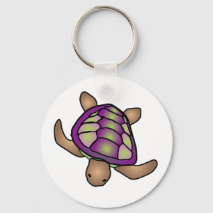 Lila Turtle Keychain Nyckelring