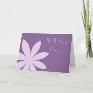Lila tusenskönast vara min blomsterflicka inbjudan