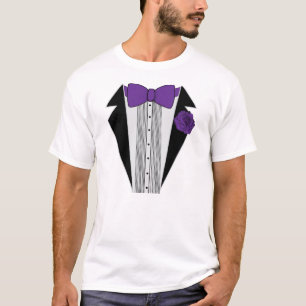 Lila Tuxedo Shirt Tröja