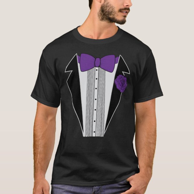 Lila Tuxedo Shirt Tröja (Framsida)