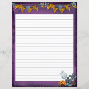 Lila Tvättar Halloween-Papper med statisk lutning