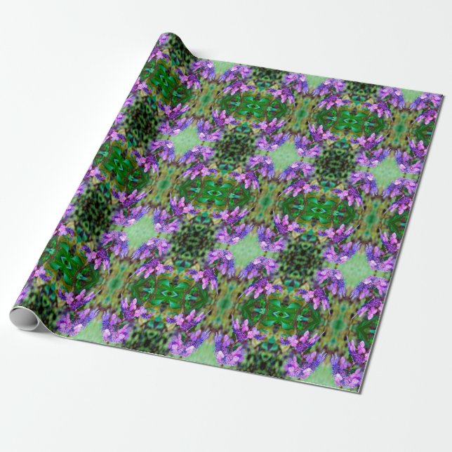 Lila Twist and Shout Hortensia Blomma Presentpapper (Utrullad)