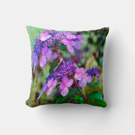 Lila Twist och Shout Hydrangea Flower Kudde