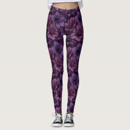 Lila tyngdlyftning Amaryllis Blomma Gåvor För  Leggings