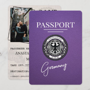 Lila Tyskland Passport Spara datum Datumet