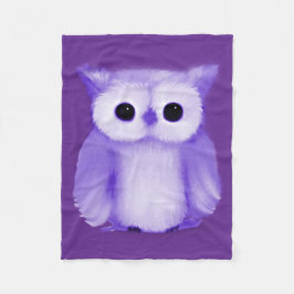 Lila Uggla Fleecefilt