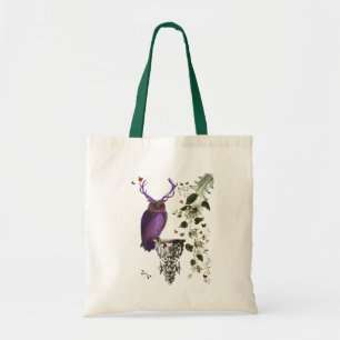 Lila Uggla med Antlers 2 Tygkasse