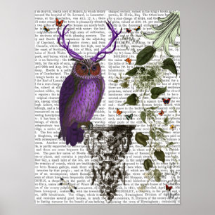 Lila Uggla med Antlers Poster