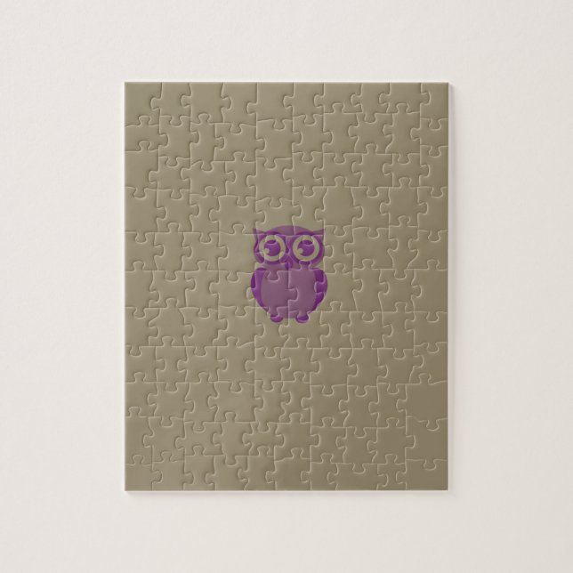 Lila Uggla Puzzle Pussel (Vertikal)