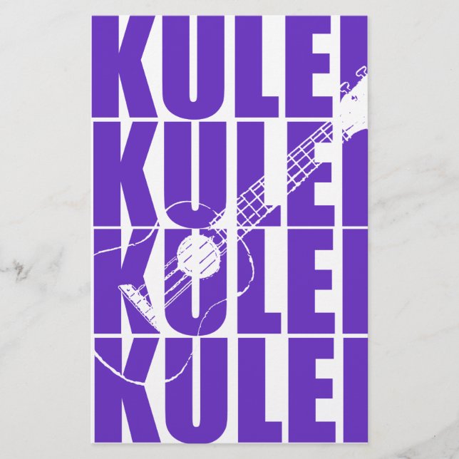 Lila Ukulele Brevpapper (Framsida)