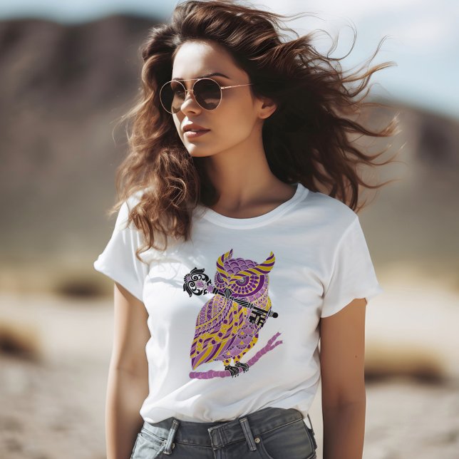 Lila Underbara Uggla T Shirt (Skapare uppladdad)