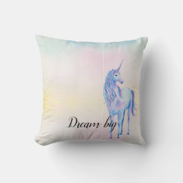 Lila Unicorn Aqua Rosa Gult Tie Dye Kudde