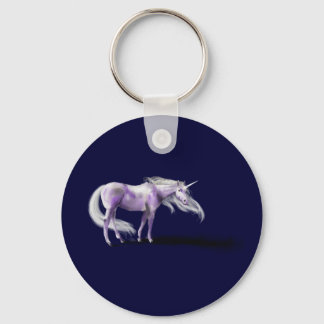 Lila Unicorn Badge Nyckelring