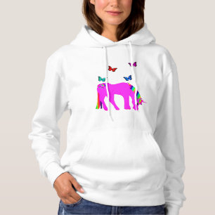 Lila Unicorn & Butterflies Women's Hoodie ZKOA T Shirt