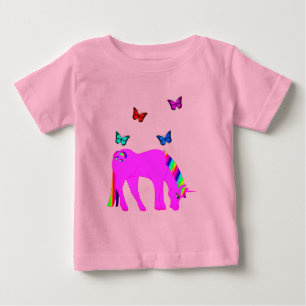 Lila Unicorn & Butterflies ZKOA Småbarn T-shirt