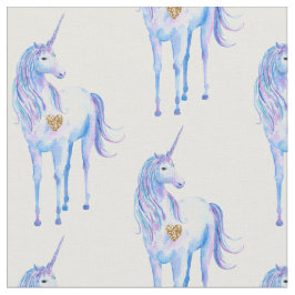 Lila Unicorn Guld Heart Tyg