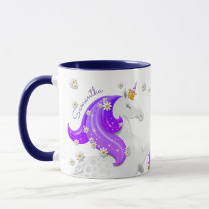 Lila Unicorn Krona och Scepter Magic Mugg