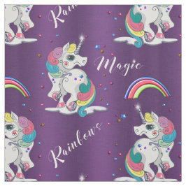 Lila Unicorn Magic Tyg